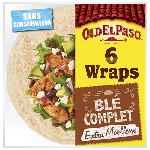 Old El Paso Wraps De Blé Complet 350g