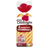 La Boulangère 4 Baguettes viennoises nature 340g