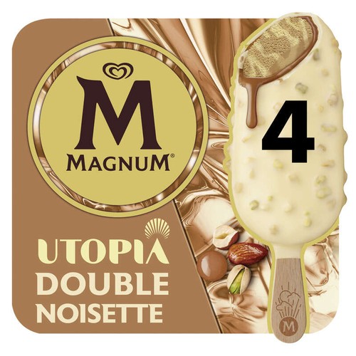 Magnum Glace Bâtonnet Double Noisette 4x85ml
