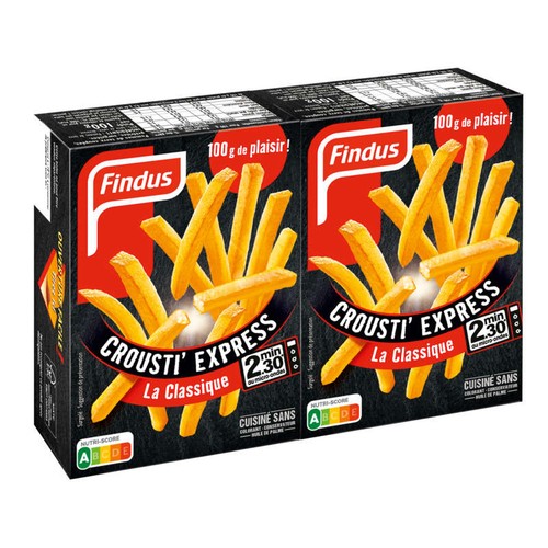 Findus Frites crousti' express classique 2x100g