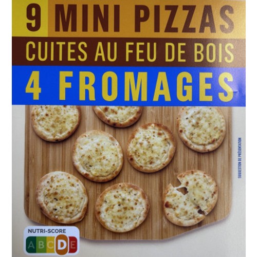 Monoprix 9 mini pizzas 4 fromages 270g