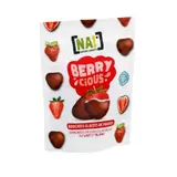 [NA !*] Fraises enrobées chocolat blanc et lait surgelées 100g