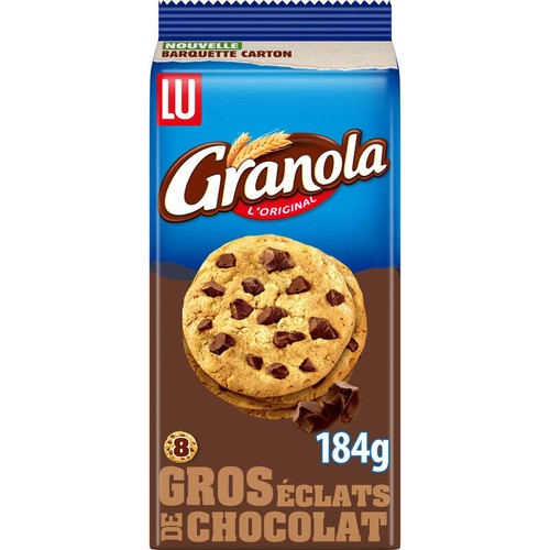 Granola Cookies aux gros éclats de Chocolat 184g