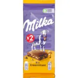 Milka Tablette Chocolat Au Lait Et Au Riz Croustillant 2x100g