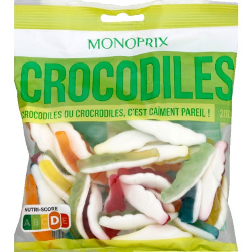 Monoprix Bonbons Crocodiles 200g