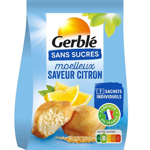 Gerblé Moelleux  Citron Sans Sucres Ajoutés  196g