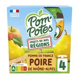 Pom'Potes Purée De Pommes Et Poires Le Pack De 4x90g