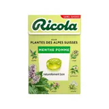 Ricola bonbons Suisses aux plantes, menthe pomme sans sucres 50g
