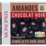 Monoprix Amandes chocolat noir 120g