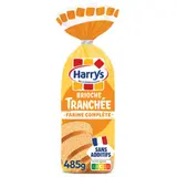 Harrys brioche tranchée farine complète sans additifs 485g