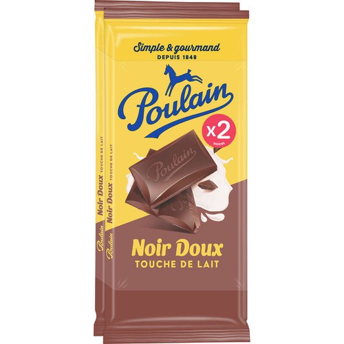 Poulain Chocolat Noir Doux 2x95g