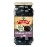 Tramier Olives Noires à la Grecque dénoyautées Sans résidus de pesticides 220g