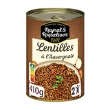 Raynal et Roquelaure Lentilles Cuisinées Auvergnates 410g