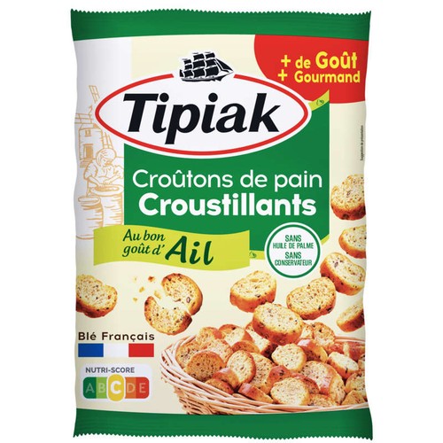 Tipiak Croûtons de Pain Croustillants Ail 220g