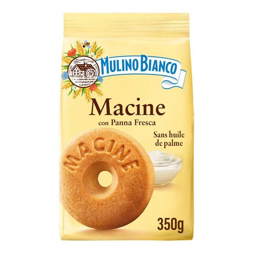 Mulino Bianco Biscuits Macine Con Panna Fresca 350G
