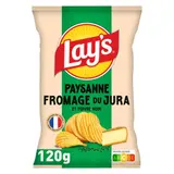 Lay's Chips Paysanne Saveur Fromage du Jura et Poivre Noir 120g