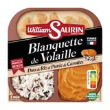 William Saurin Blanquette volaille duo de riz et purée de carottes 320g