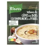 Knorr Moments Gourmets Soupe déshydratée Velours de Cèpes Champignons x3 91g