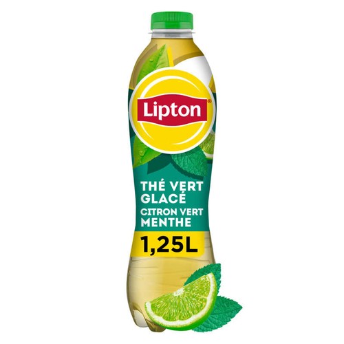 Lipton Ice Tea Thé Glacé Saveur Citron Vert Et Menthe 1,25L