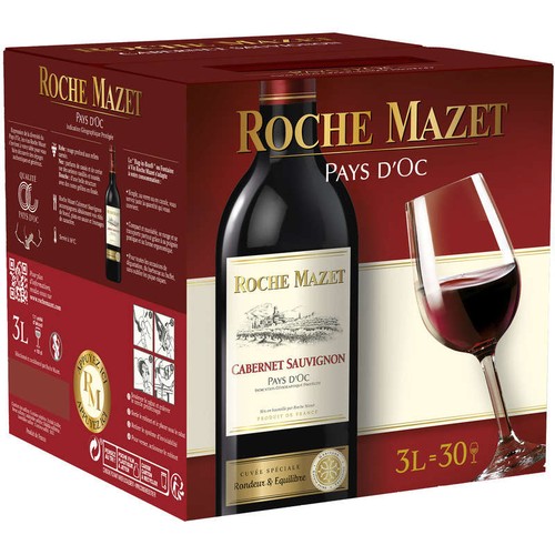 La Roche Mazet Roche Mazet Cabernet Sauvignon Rouge Cub. 3L