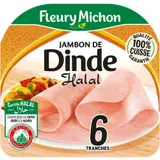 Fleury Michon Jambon De Dinde Halal Tranches Fines x6