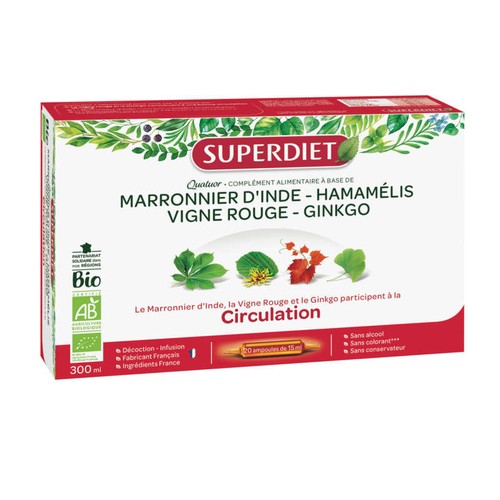 [Para] Complément Alimentaire Quator de Plantes Circulation Bio 20x15ml
