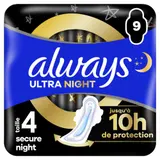 Always Serviettes Hygiéniques Ultra Secure Night x9