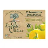 Le Petit Olivier Savonnettes Verveine & Citron 2X100G
