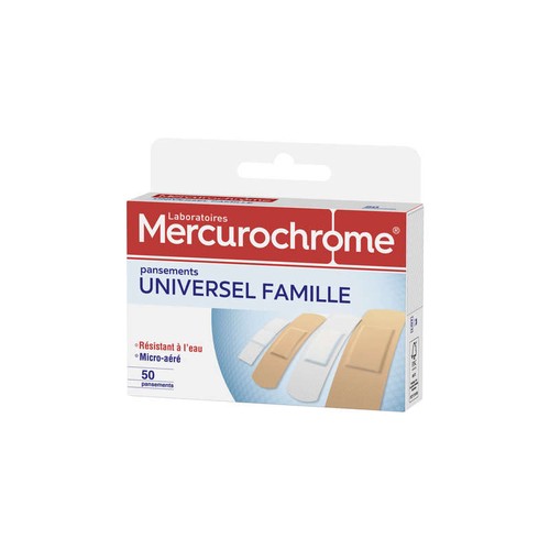 Mercurochrome Pansements Économique Famille x50