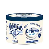 Le Petit Marseillais | Crème au Lait végétal Multi-Usage (pot de 360ml) – Peaux très sèches