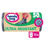 Handy Bag Sacs Poubelle à Poignées Coulissantes Ultra Résistant 10x50L
