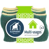 Elephant Maison Eponges Multi-Usages x3