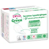 [Para] Love and Green Serviettes Hypoallergéniques Super x12