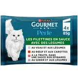 Purina Gourmet Perle Les Filettines Avec des légumes 4x85g