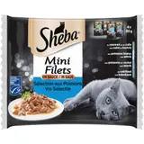 Sheba Mini Filets En Sauce Aux Poissons Pour Chat 4x85g
