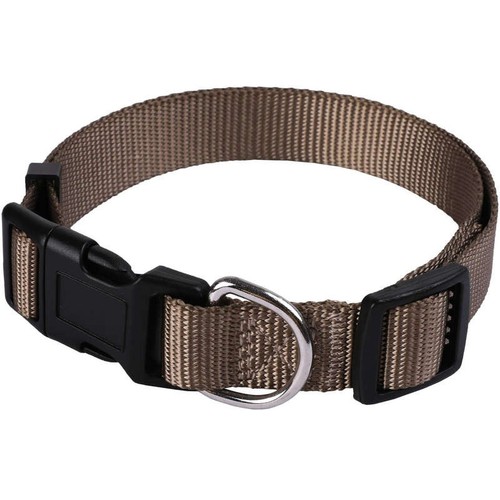 Animalis Collier Basic 20mm et 39/60cm pour Chien Taupe