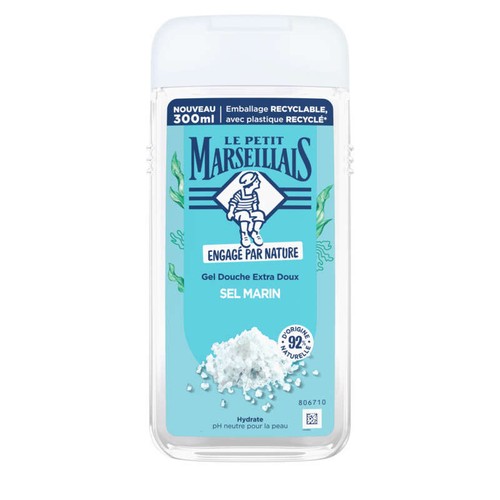 Le Petit Marseillais Gel Douche Extra Doux Sel marin 300ml