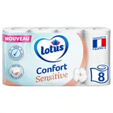 Lotus rouleaux papier toilette confort sensitive x8
