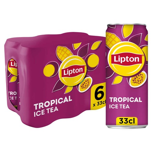 Lipton ice tea thé glacé saveur tropical 6x33cl