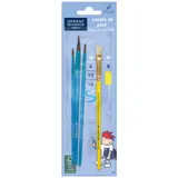 Lefranc Bourgeois Pinceaux Ronds et Plat x4