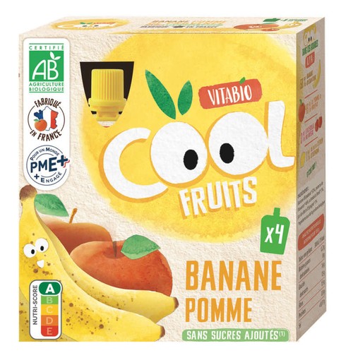 [Par Naturalia] Vitabio Cool Fruits Pomme Banane & Acerola Bio 4x90g