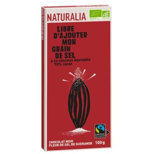 Naturalia Chocolat Noir & Fleur de Sel 100g