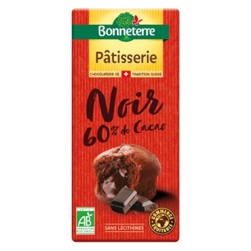 [Par Naturalia] Bonneterre Chocolat Noir Pâtisserie Bio 200g
