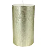 Ambiances Devineau Bougie cylindrique rustique colorée or 7, 1 bougie