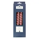 Ambiances Devineau Bougies flambeaux torsadées bois de rose en boite carton, 4 bougies