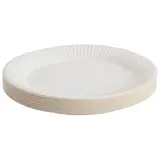 Auchan Assiettes jetables blanc 23 cm, 50 assiettes