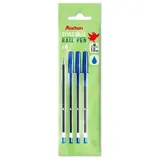 Auchan Stylos bille bleus pointe moyenne 1 mm, 4 stylos