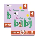 Auchan Baby Couches taille 4 (7-18kg), Lot de 2x45 couches