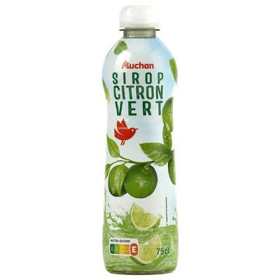 Auchan Sirop citron vert, 75cl