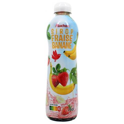 Auchan Sirop fraise banane, 75cl